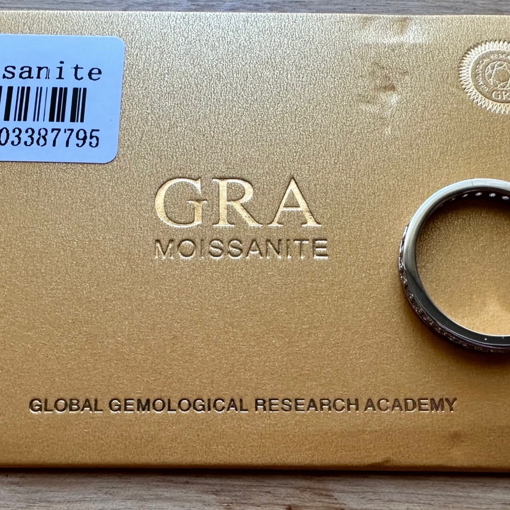 GRA Moissanite Ring with GRA Certificate SIZE 9 - Picture 2 of 2